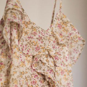 Spring Floral Sleeveless Top